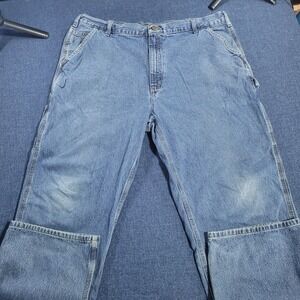 Carhartt B13 DGS Mens 42x30 Original Dungaree Fit Blue Denim Carpenter Pants